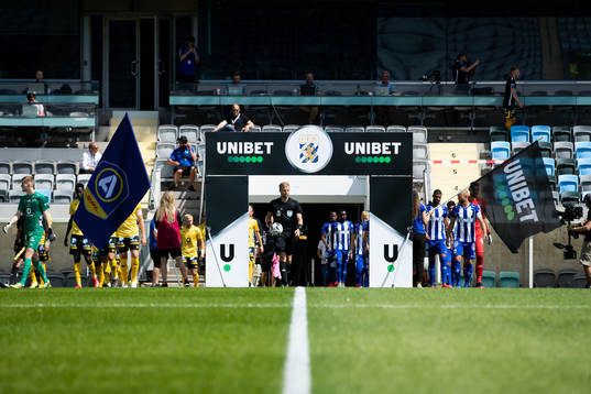 En Unibet portal innan fotbollsmatchen i Allsvenskan mellan