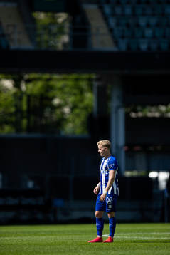 IFK Göteborgs Victor Wernersson med tomma läktare i