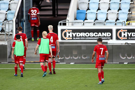 Luleås spelare tågar ut