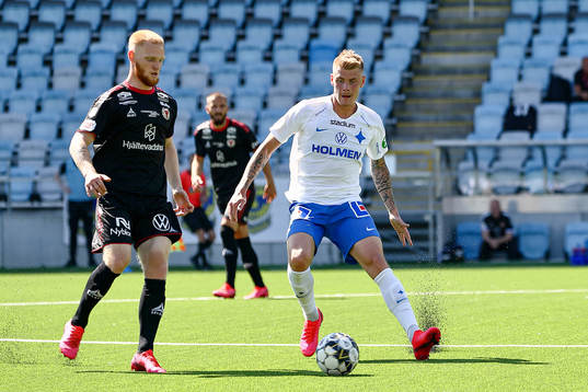 Kalmars Nils Fröling och IFK Norrköpings Eric Smith