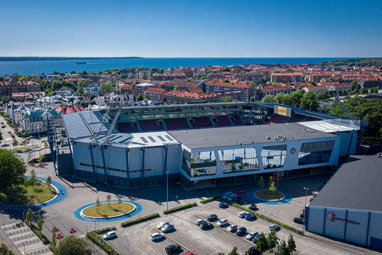 Drönarvy över Olympia