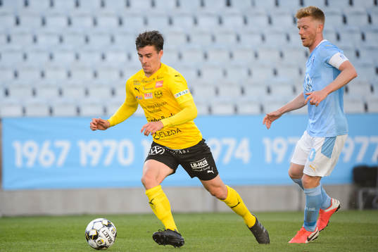 Mjällbys Jesper Gustavsson och Malmö FFs Anders