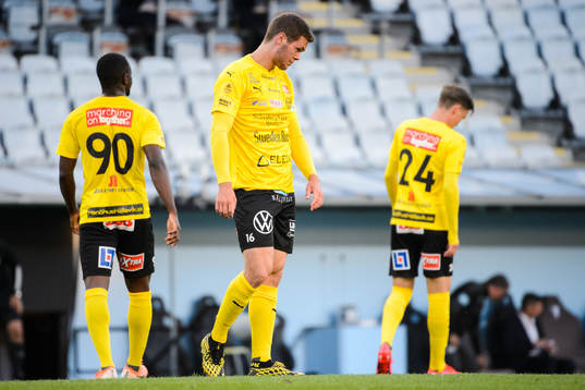 Mjällbys Jacob Bergström deppar