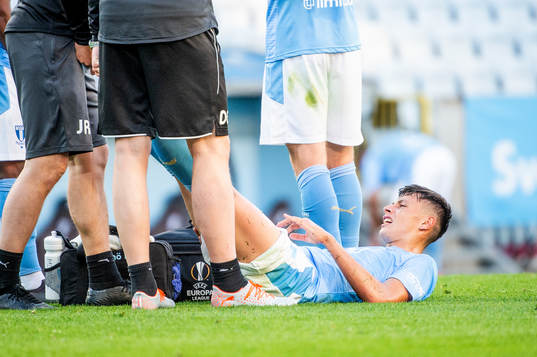 Malmö FFs Anel Ahmedhodzic grinar illa