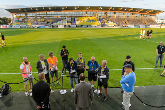 Presskonferens på arenan