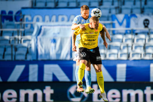 Malmö FFs Lasse Nielsen och Mjällbys David Löfquist