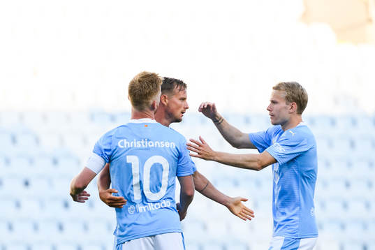 Malmö FFs Anders Christiansen, Eric Larsson och Oscar