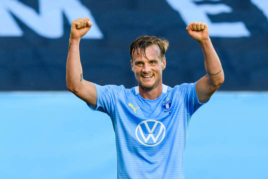 Malmö FFs Eric Larsson jublar