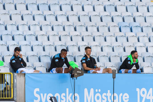 Malmö FFs Adi Nalic, Isaac Kiese Thelin, Arnór Traustason