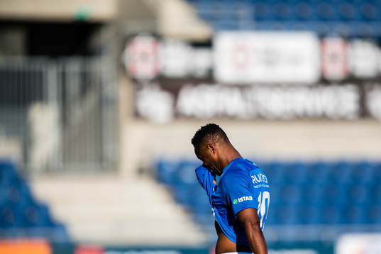 Leke Samson James of Molde leaves the pitch