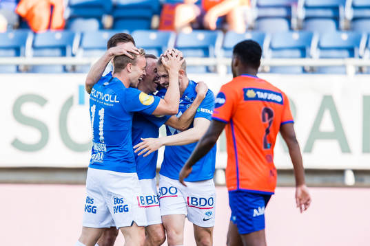 Eirik Hestad of Molde celebrates