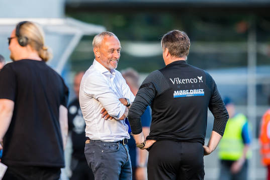 Lars Bohinen, head coach of Aalesund, and Erling Moe, head