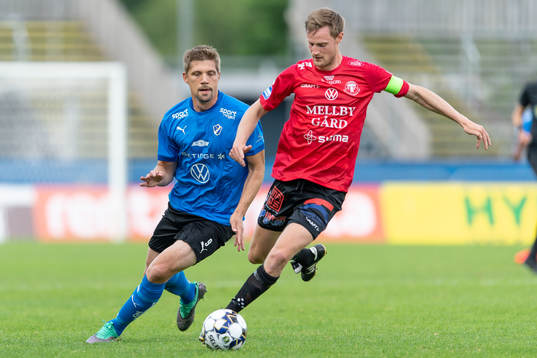 Halmstads Mikael Boman och Trelleborgs Anton Tideman