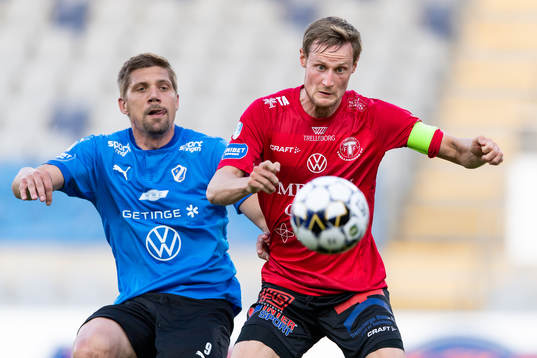 Halmstads Mikael Boman och Trelleborgs Anton Tideman