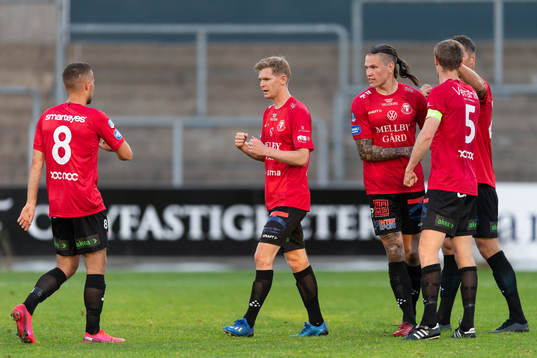 Trelleborgs spelare jublar