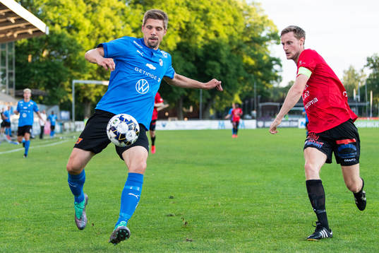 Halmstads Mikael Boman och Trelleborgs Anton Tideman
