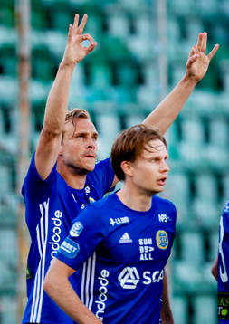 Sundsvalls Pontus Engblom jublar