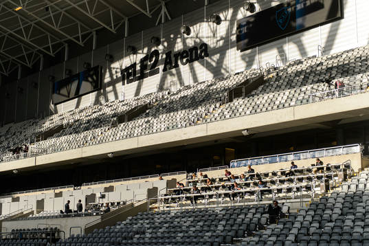 Pressläktaren på Tele2 Arena
