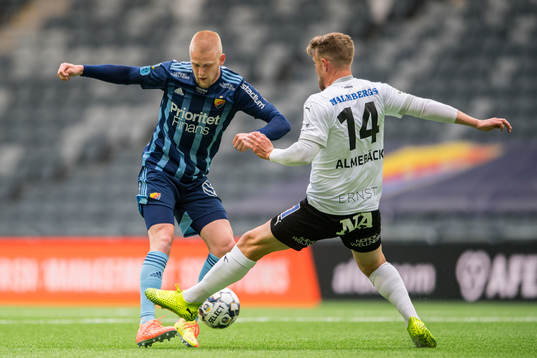 Djurgårdens Kalle Holmberg och Örebros Michael Almebäck