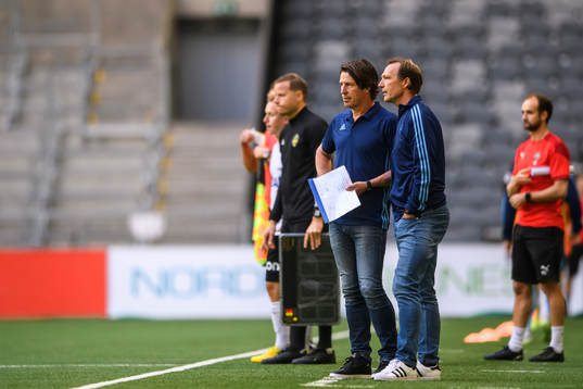 Djurgårdens tränare Kim Bergstrand och tränare Thomas