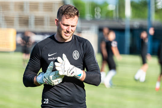 Landskronas målvakt Carl Lindell