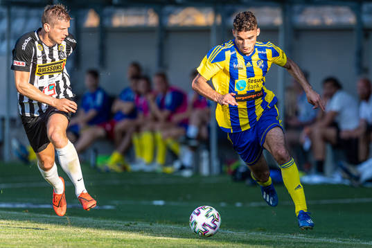 Landskronas Philip Andersson och Eskilsminnes Gjenis Zeqiri