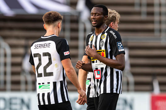 Landskronas Hampus Ferhm och Herve Prudence Nshimirmana