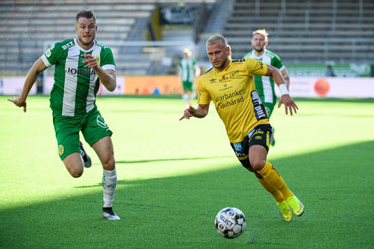 Hammarbys Tim Söderström och Elfsborgs Simon Strand