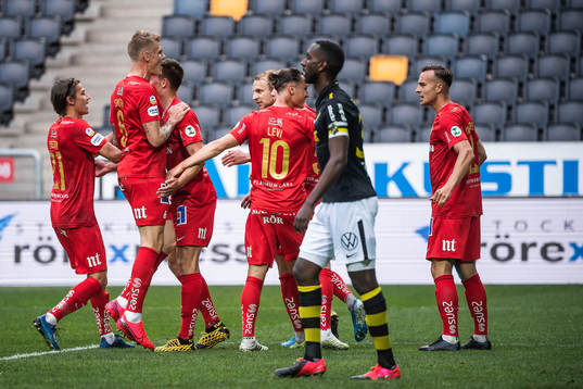 IFK Norrköpings spelare jublar