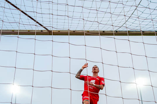 Robert Taylor of Brann reacts