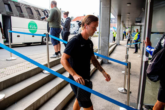 Fredrik Haugen of Brann arrives