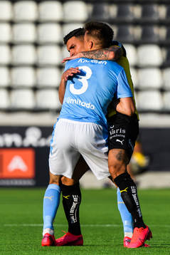 Häckens Ahmed Yasin och Malmö FFs Jonas Knudsen