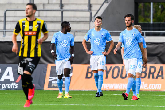 Malmö FFs Bonke Innocent, Anel Ahmedhodzic och Adi Nalic