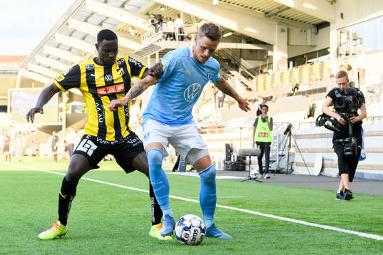 Häckens Godswill Ekpolo och Malmö FFs Sören Rieks