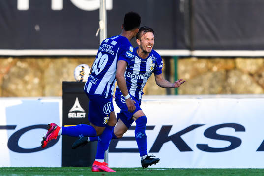 IFK Göteborgs Patrik Karlsson Lagemyr jublar