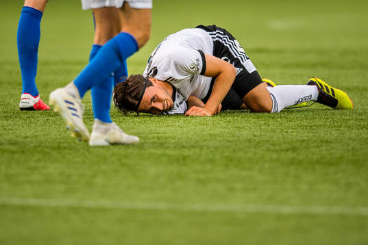 Anders Trondsen of Rosenborg looks dejected