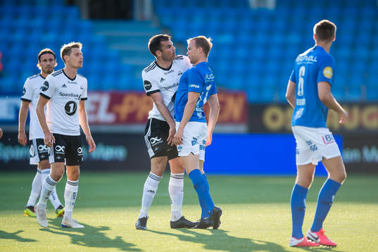 Dino Islamovic of Rosenborg and Martin Skjelbreid Ellingsen