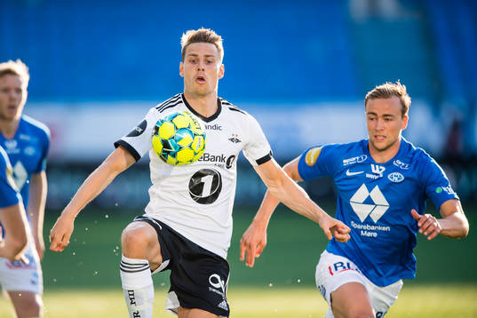 Kristoffer Zachariassen of Rosenborg and Martin Skjelbreid
