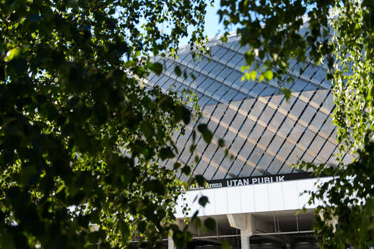 Exteriör av Tele2 Arena