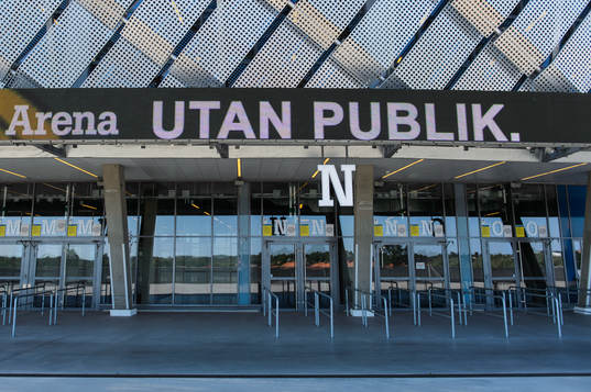 Exteriör av Tele2 Arena