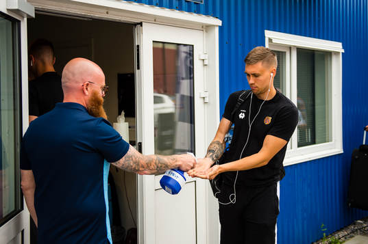 Daniel Leo Gretarsson Schmidt of Aalesund arrives