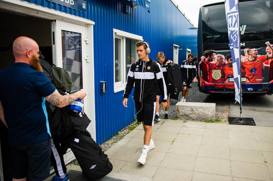 Sigurd Hauso Haugen of Aalesund arrives