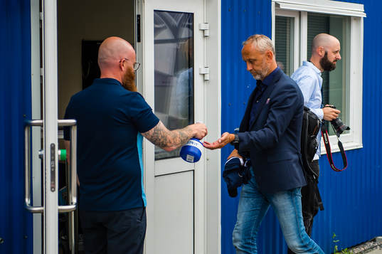 Lars Bohinen, head coach of Aalesund, arrives
