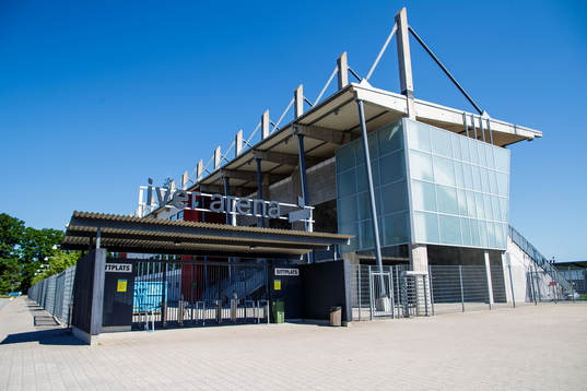 Iver Arena innan fotbollsmatchen i Superettan  mellan
