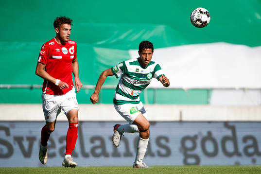 Degerfors Christos Gravius och Västerås Ahmed Awad