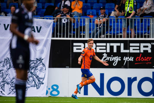 Simen Bolkan Nordli of Aalesund celebrates