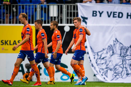 Simen Bolkan Nordli of Aalesund celebrates