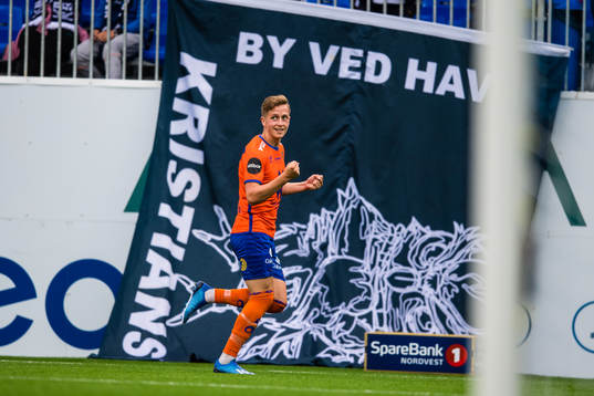 Simen Bolkan Nordli of Aalesund celebrates