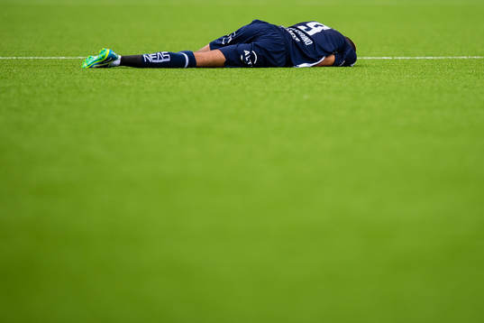 Amahl William D'Vaz Pellegrino of Kristiansund in pain