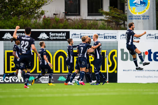 Amahl William D'Vaz Pellegrino of Kristiansund celebrates